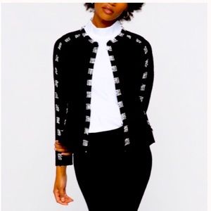 NIC + ZOE Open Front Chenille Jacket Sz L